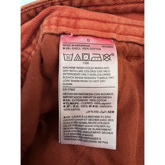 Old Navy Women's Surplus Shorts 4" Inseam Elastic Waist Orange Red Size 0 - Picture 4 of 9